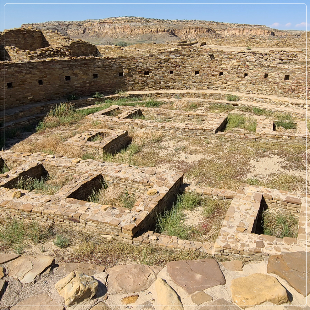 Excavated kiva at Chaco Canyon that shows evidence of color and directional symbolism. Photo credit: TAC Archives