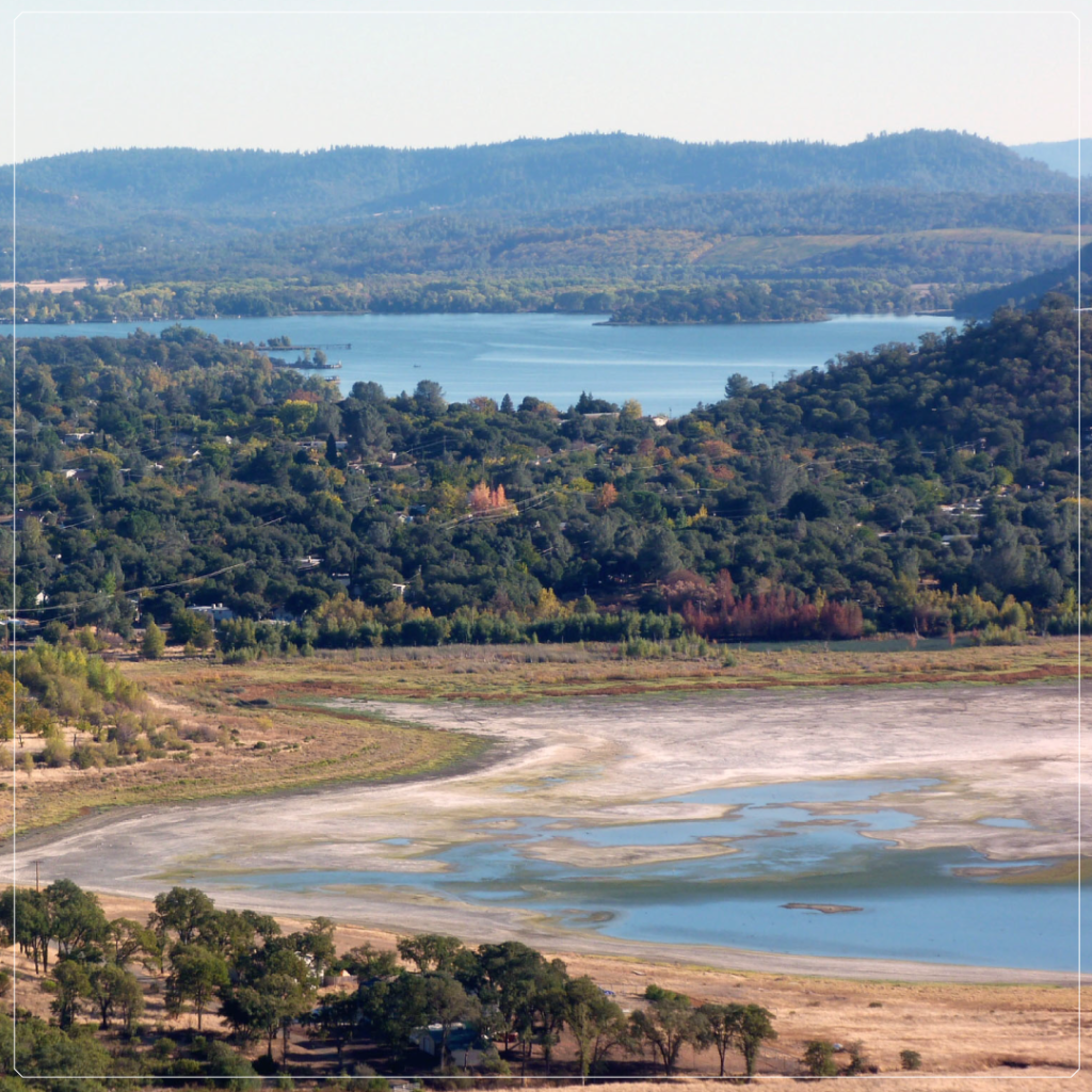 An aerial view of the Borax Lake, the site of prehistoric life in what is now California. Photo credit: TAC Archives
