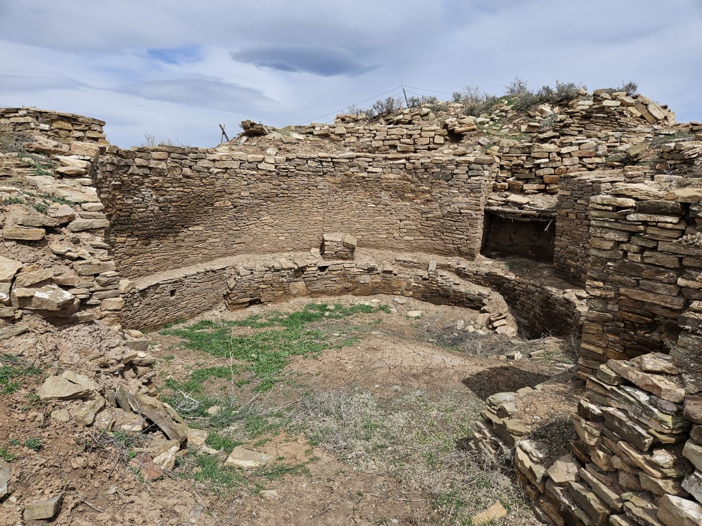 Exposed unit of a Chacoan era kiva at Haynie Pueblo. Photo: TAC Archives