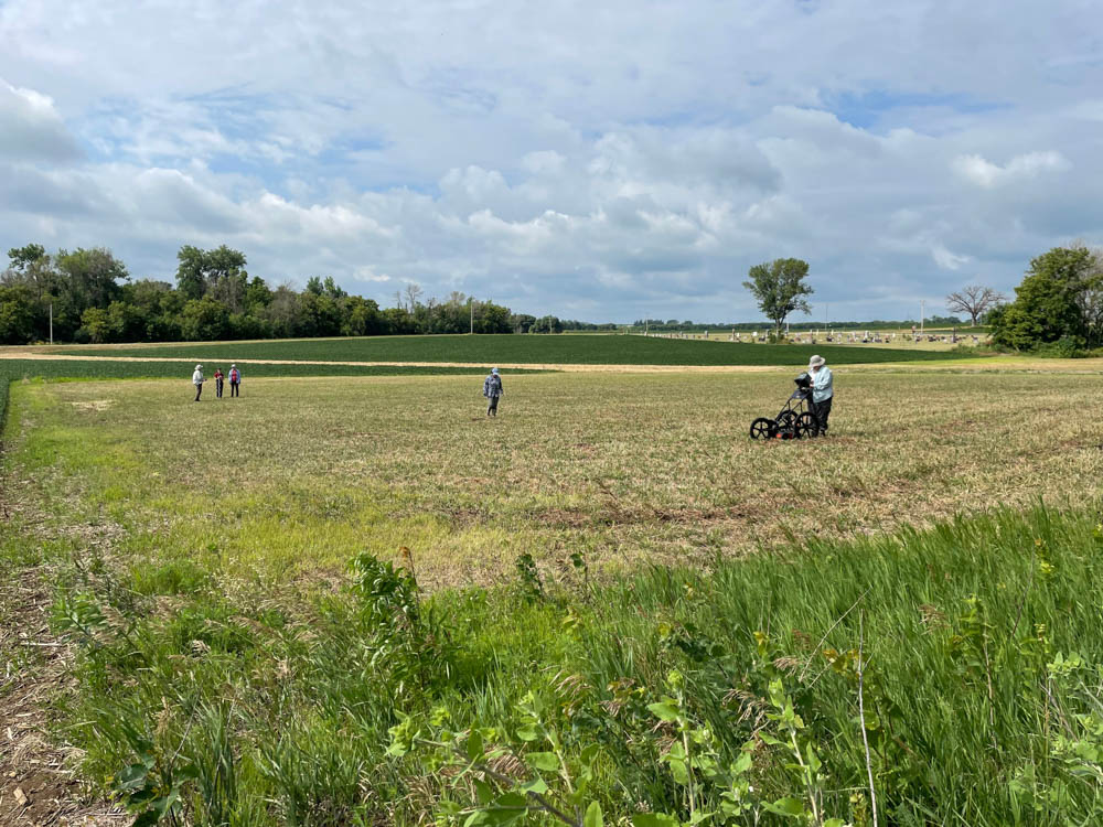 Hamline University recently conducted a GPR study at Grand Meadow Chert Quarry Archaeological and Cultural Preserve. Photo credit: Hamline University